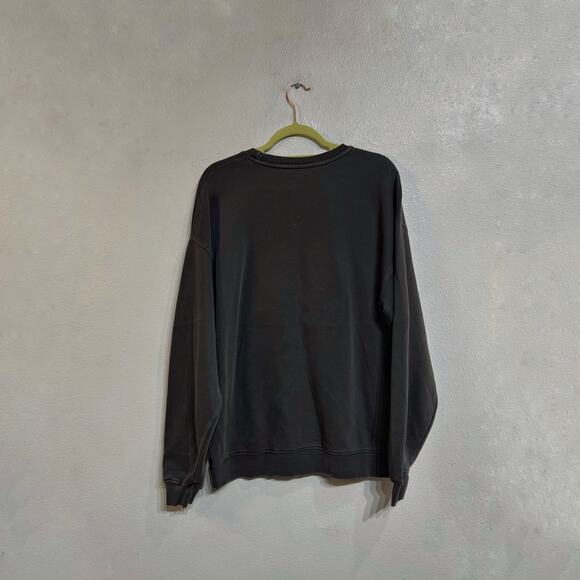 Rolling Stones Charcoal Sequin Tongue Graphic Crewneck Sweatshirt Sz M - Picture 8 of 11